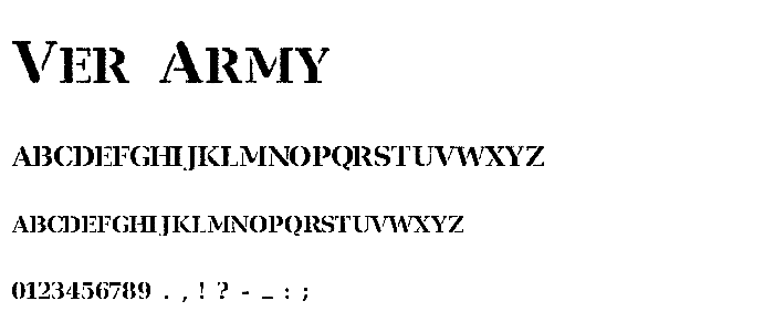 Ver Army font